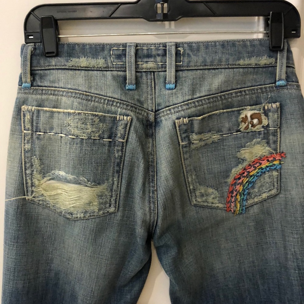 Joe’s distressed jeans.